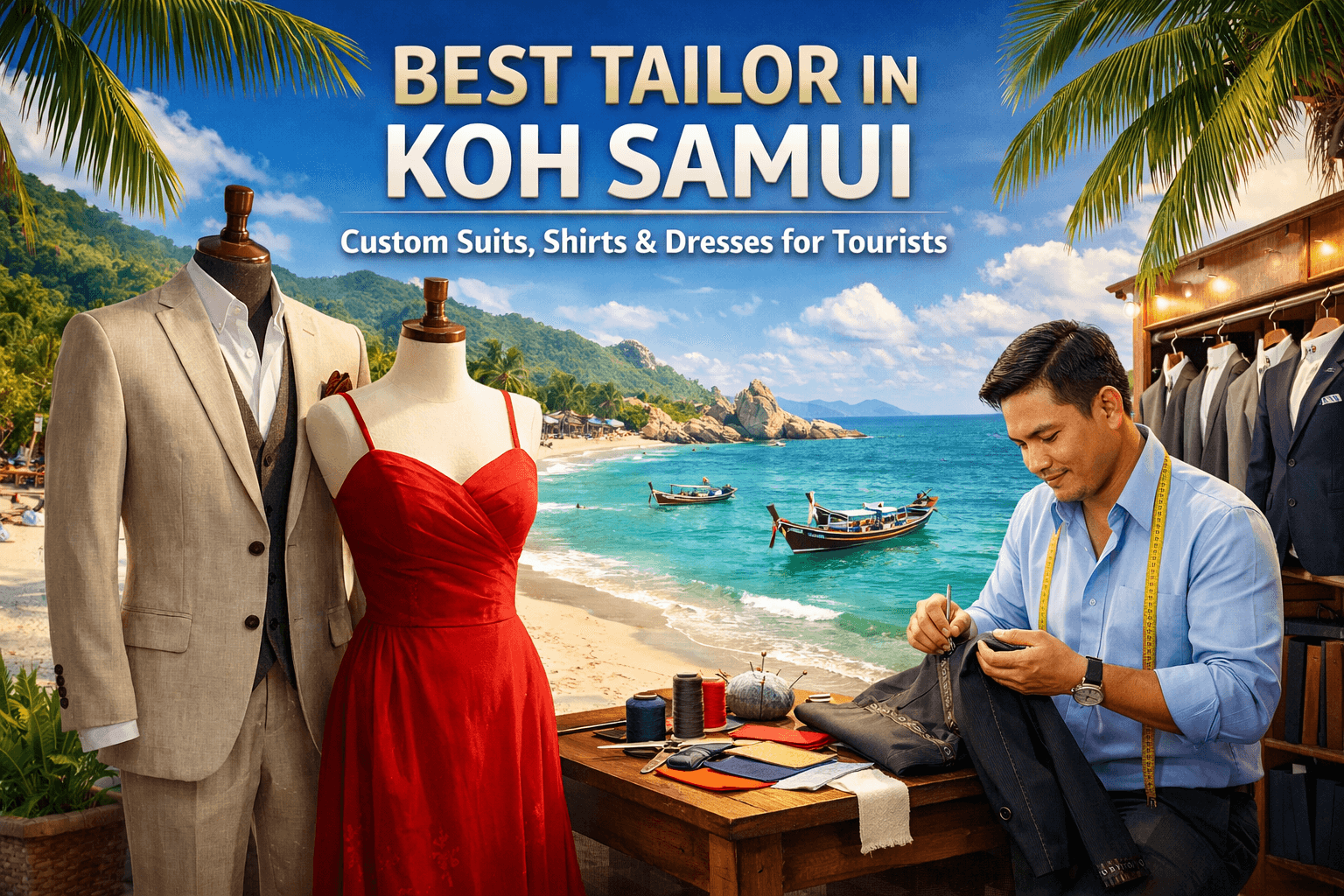 Cover Image for Best Tailor in Koh Samui: Custom Suits, Shirts & Dresses for Tourists