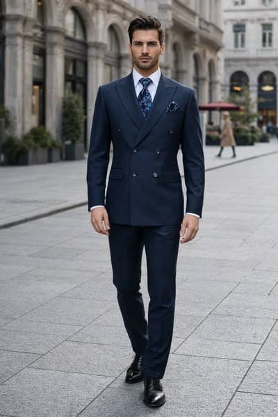 Six-button red double-breasted suit bespoke tailor Koh Samui