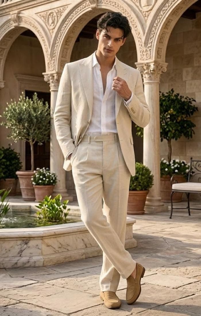 Premium linen suit tailored for hot weather Koh Samui