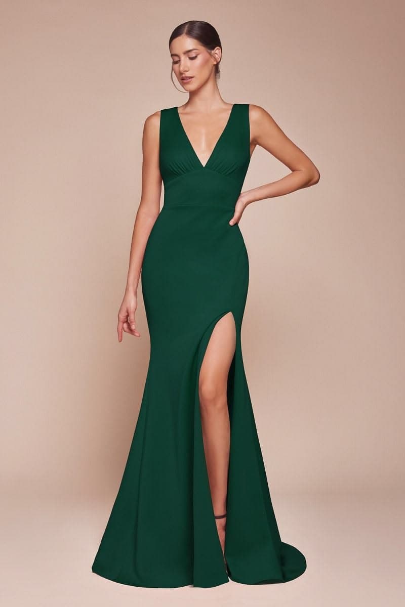 Custom green silk evening dress tailored in Koh Samui